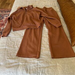 Women's Brown Jumpsuit Set